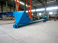 螺旋輸送機的輸送結構為：螺旋機殼，螺旋軸，螺旋葉片，螺旋電機等多個部件的使用。